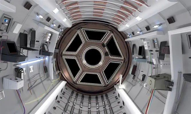 מבט מתוך תחנת החלל הבינלאומית